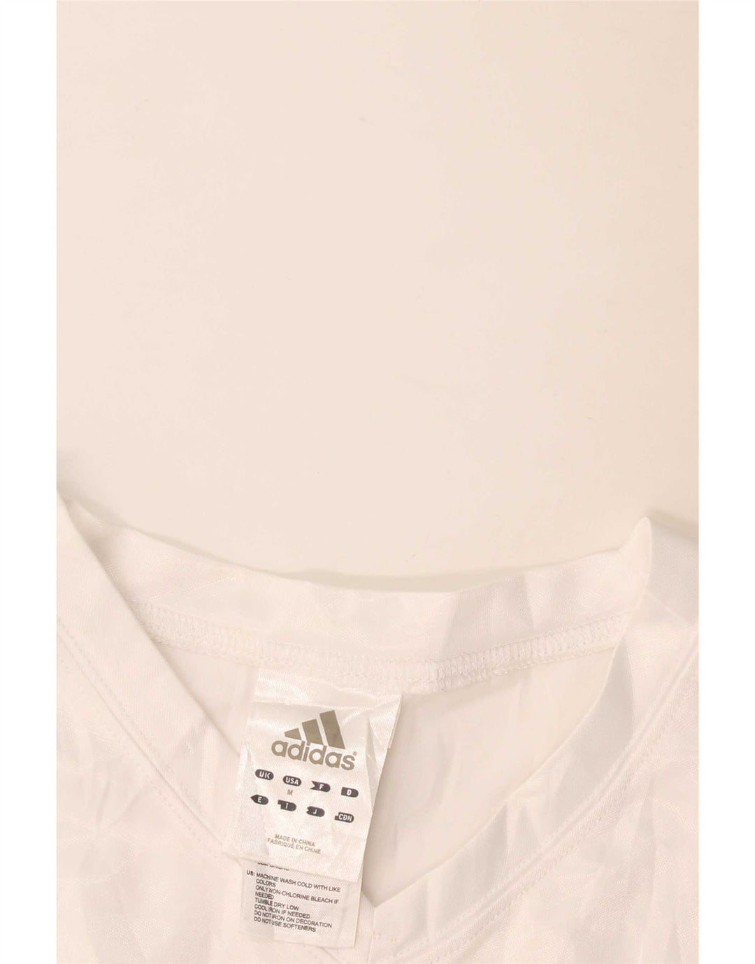 Adidas Womens Graphic T-Shirt Top UK 12 Medium White Polyester