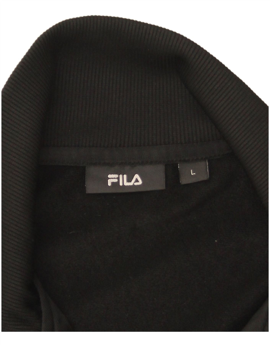 Fila Mens Tracksuit Top Jacket Large Black Colourblock Polyester