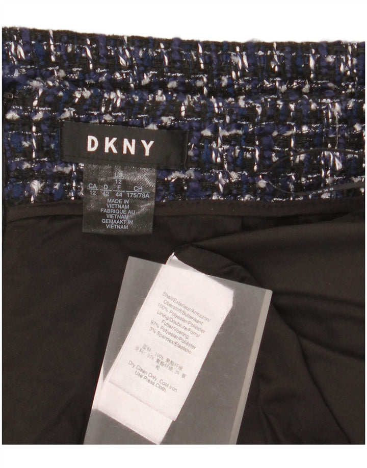 Dkny Womens Pencil Skirt US 12 Large W34  Navy Blue Flecked Polyester