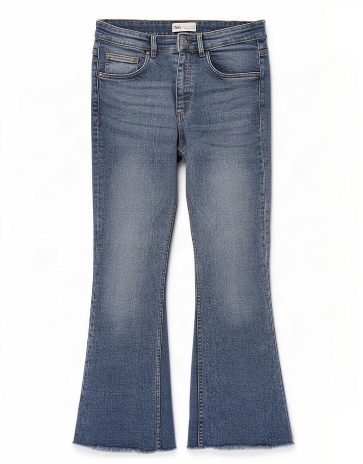 Zara Womens Flared Jeans EU 40 Medium W30 L26 Blue