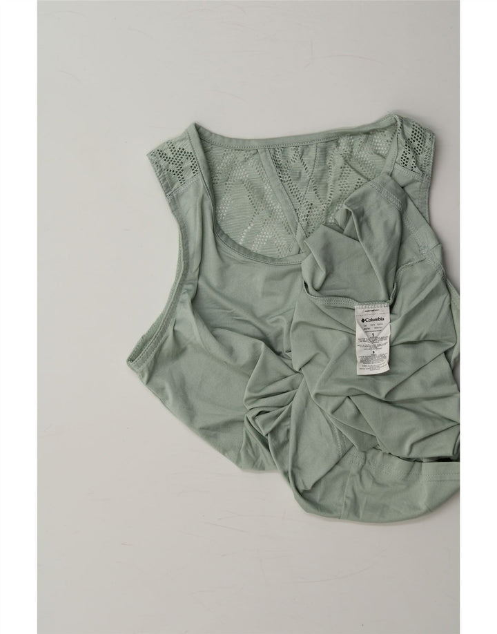 COLUMBIA Womens Vest Top UK 10 Small Green Polyester Vintage Columbia and Second-Hand Columbia from Messina Hembry 