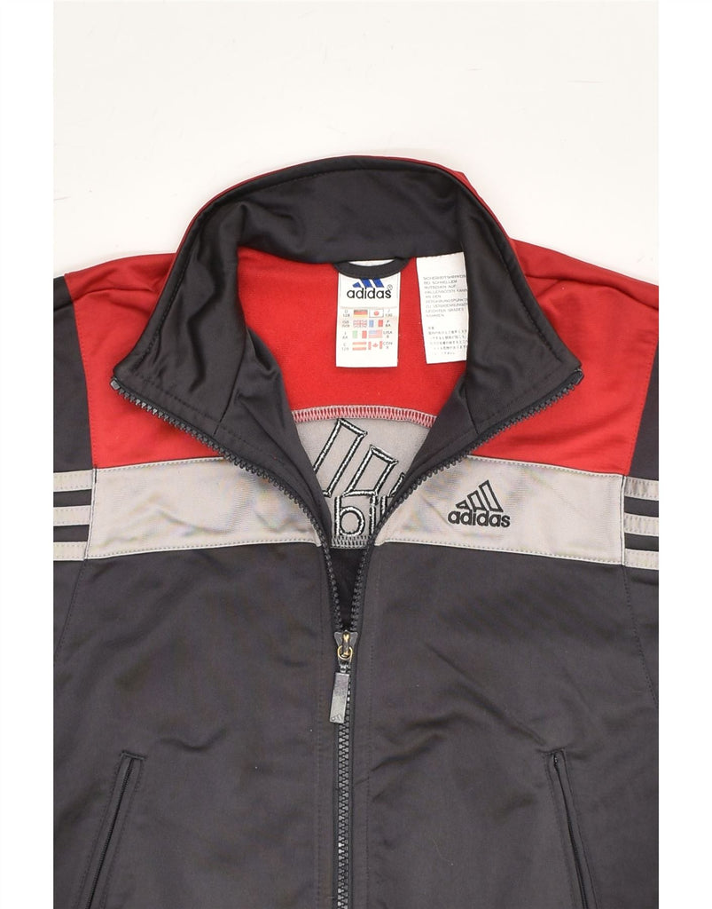 ADIDAS Boys Graphic Tracksuit Top Jacket 7-8 Years Grey Colourblock | Vintage Adidas | Thrift | Second-Hand Adidas | Used Clothing | Messina Hembry 