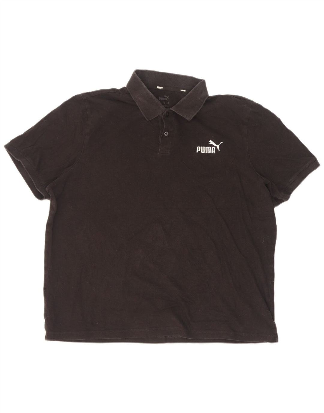 Puma Mens Polo Shirt XL Black Cotton