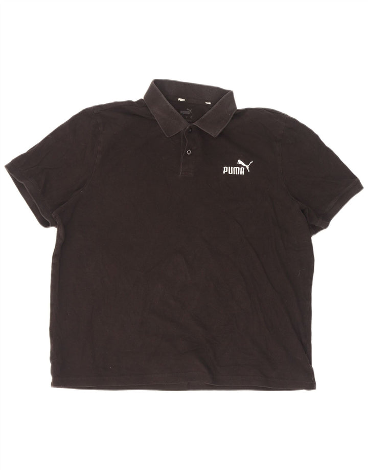 Puma Mens Polo Shirt XL Black Cotton
