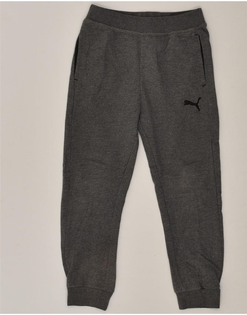 PUMA Boys Tracksuit Trousers Joggers 5-6 Years Grey Cotton | Vintage Puma | Thrift | Second-Hand Puma | Used Clothing | Messina Hembry 