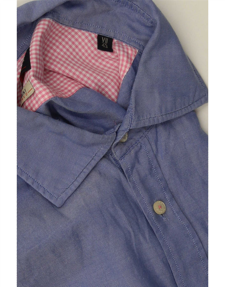 Brooksfield Mens Shirt Size 43 Large Blue Spotted