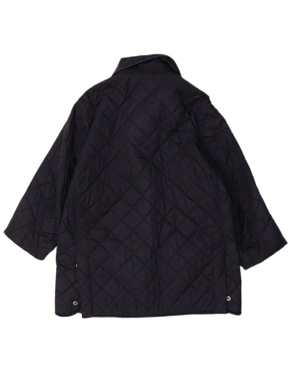 Belfe & Belfe Mens Quilted Jacket IT 44 Medium Navy Blue Polyester