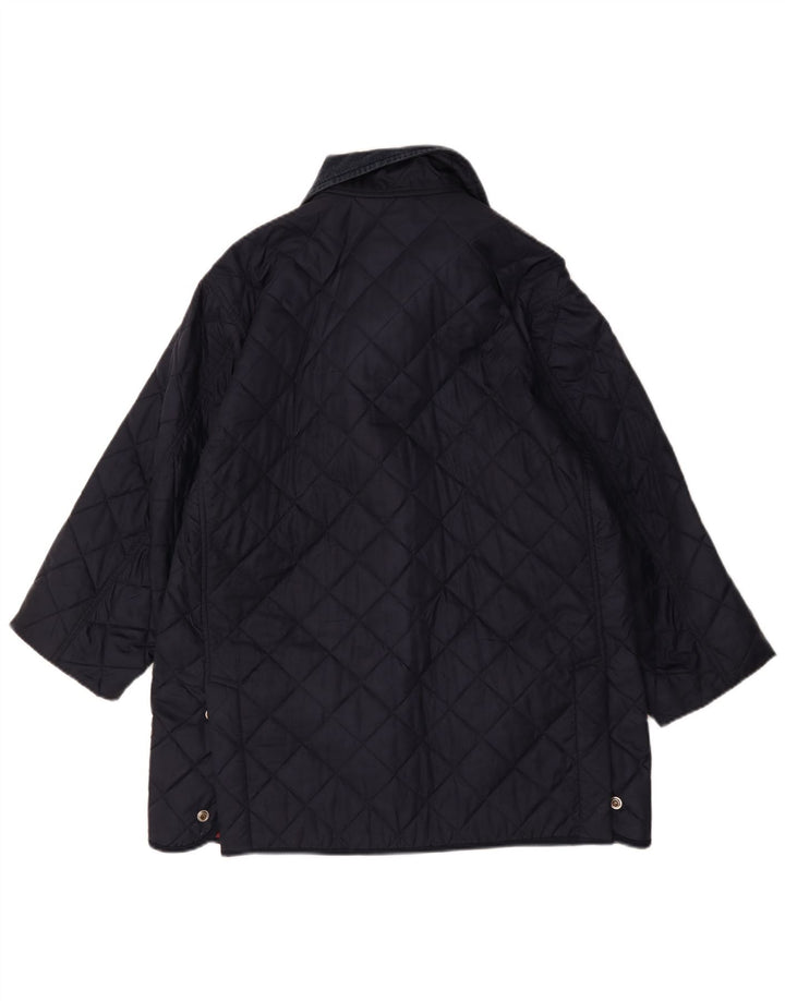 Belfe & Belfe Mens Quilted Jacket IT 44 Medium Navy Blue Polyester