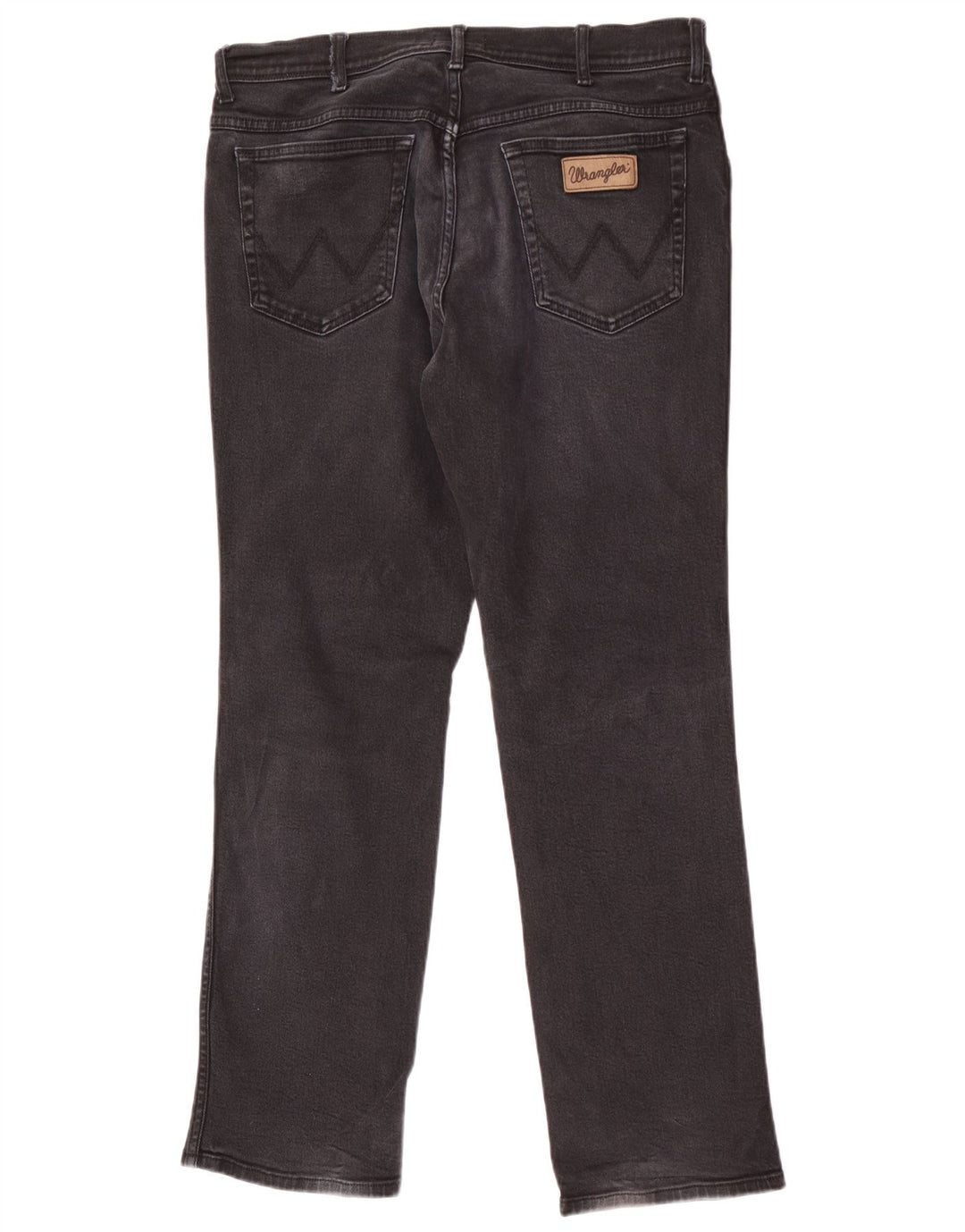 Wrangler Mens Texas Straight Jeans W36 L32 Black Cotton