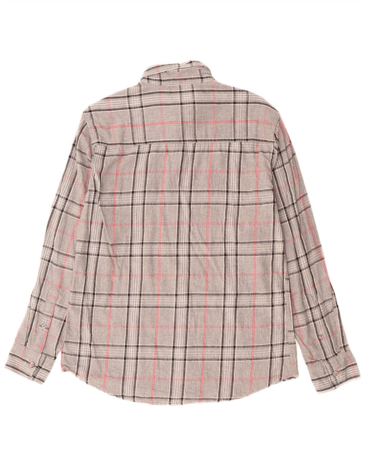 Avirex Mens Flannel Shirt Medium Grey Check Cotton