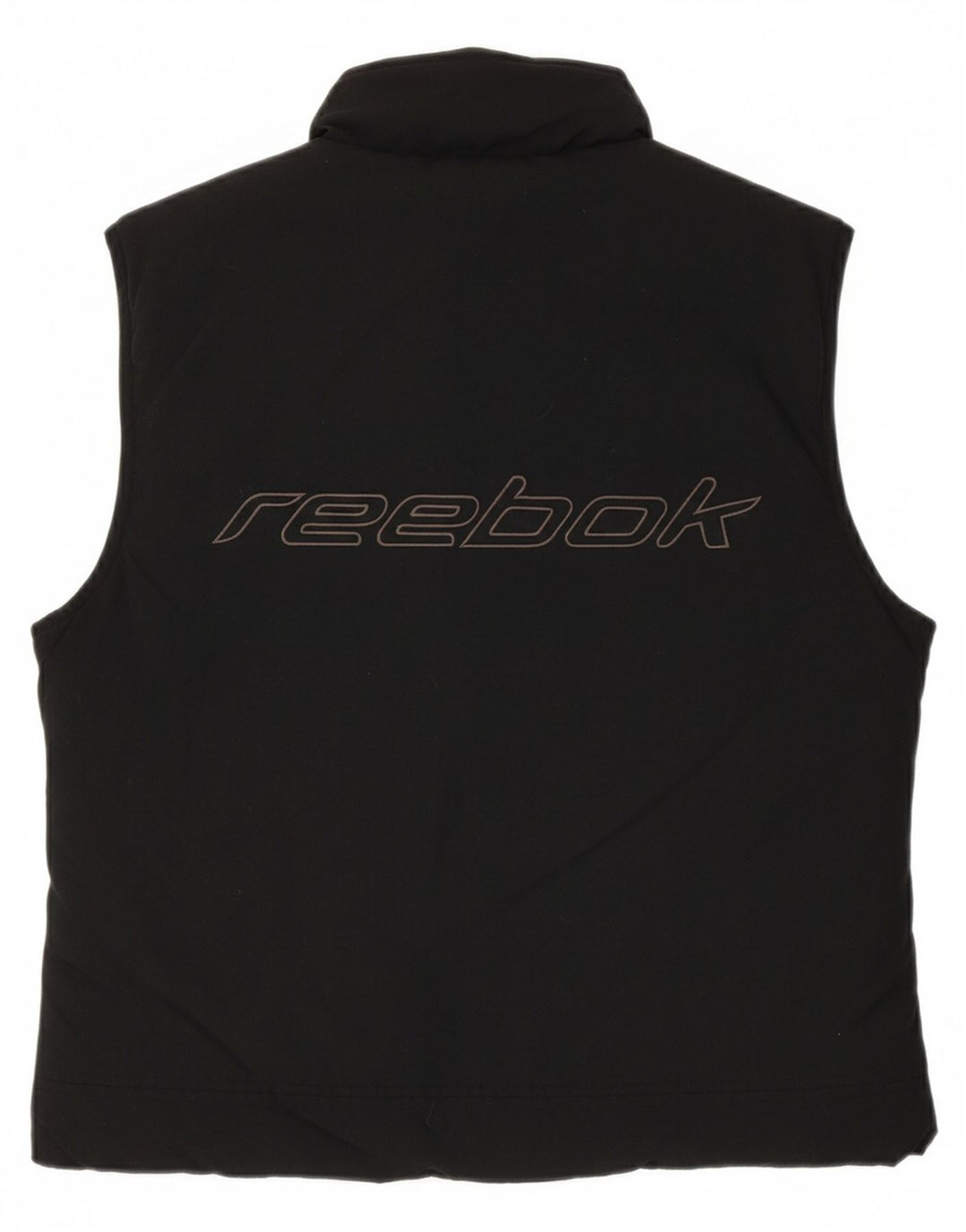 REEBOK Womens Gilet UK 12 Medium Black Polyester