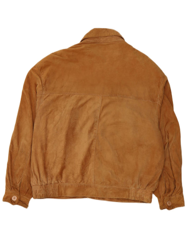 Vintage Mens Suede Jacket EU 54 XL Beige Leather