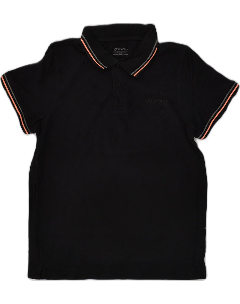 LOTTO Mens Polo Shirt Small Black Cotton | Vintage Lotto | Thrift | Second-Hand Lotto | Used Clothing | Messina Hembry 