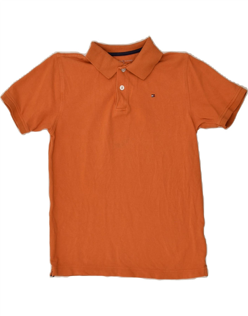 TOMMY HILFIGER Boys Polo Shirt 9-10 Years Medium Orange Cotton | Vintage Tommy Hilfiger | Thrift | Second-Hand Tommy Hilfiger | Used Clothing | Messina Hembry 