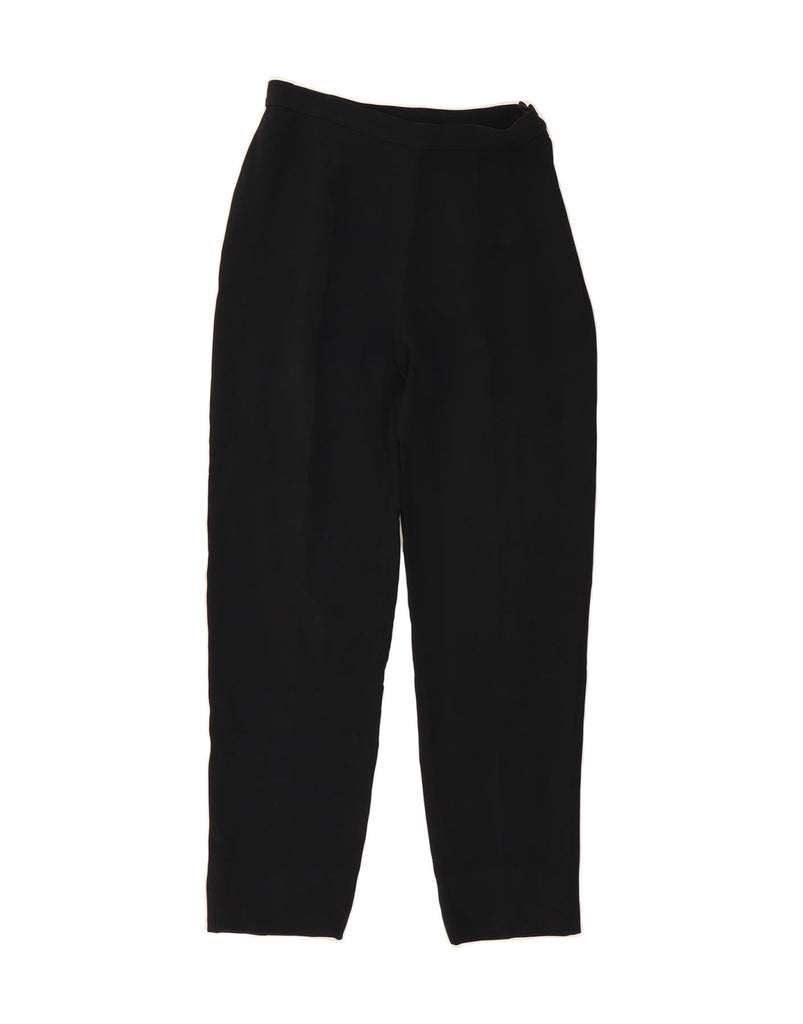 MOSCHINO Womens High Waist Casual Trousers UK 10 Small W24 L25 Black Vintage Moschino and Second-Hand Moschino from Messina Hembry 