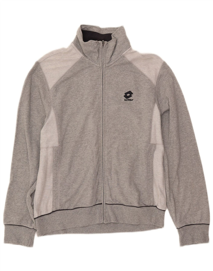 Lotto Mens Tracksuit Top Jacket Medium Grey Colourblock