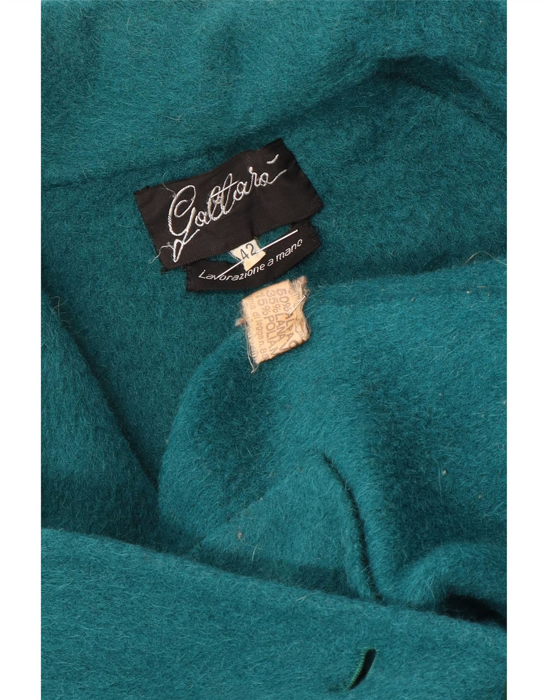 Gallara Womens Oversized Overcoat IT 42 Medium Turquoise Alpaca Wool