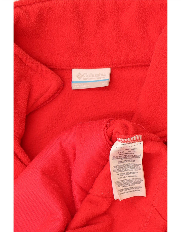 COLUMBIA Womens Fleece Jacket UK 12 Medium Red Polyester