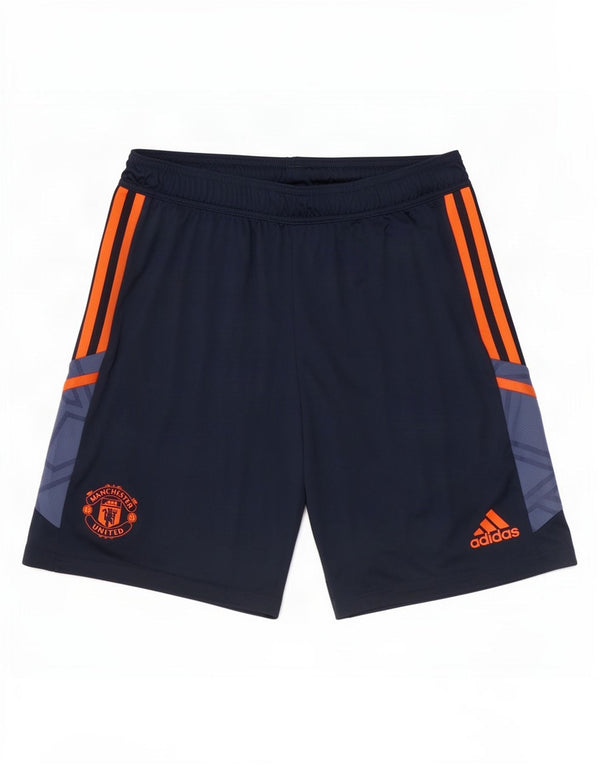 Adidas Mens Manchester United Sport Shorts Medium Navy Blue Colourblock