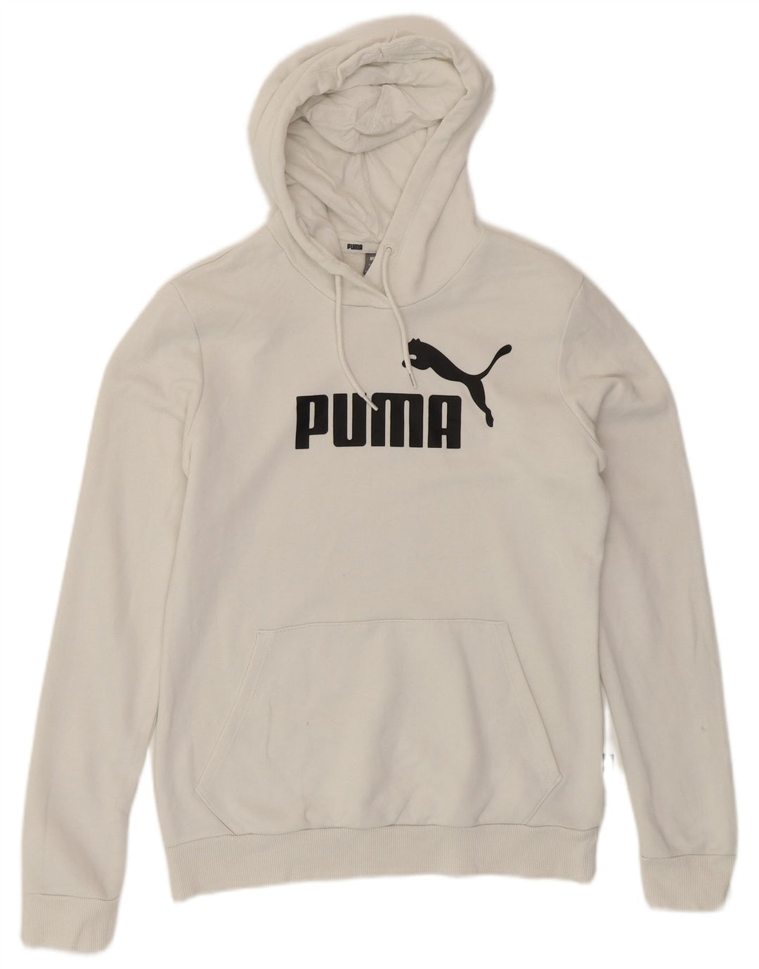 PUMA Womens Graphic Hoodie Jumper UK 10 Small White