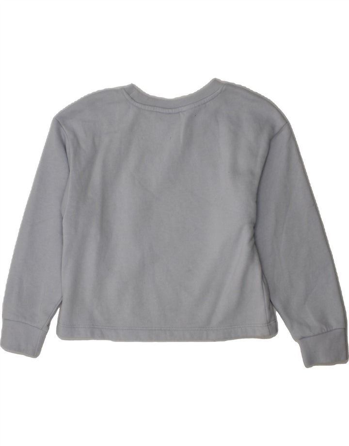 NIKE Girls Graphic Sweatshirt Jumper 6-7 Years Blue Cotton Vintage Nike and Second-Hand Nike from Messina Hembry 