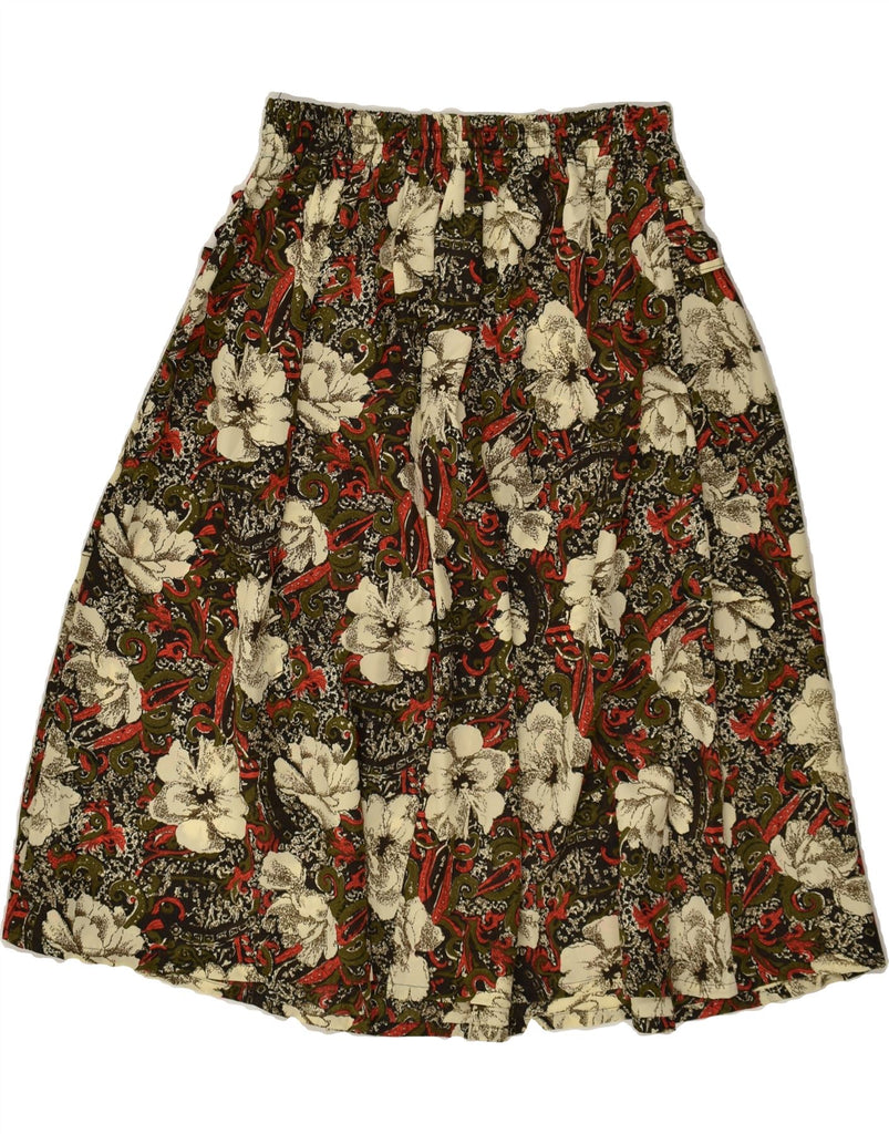 VINTAGE Womens A-Line Skirt W28 Medium  Multicoloured Floral | Vintage Vintage | Thrift | Second-Hand Vintage | Used Clothing | Messina Hembry 