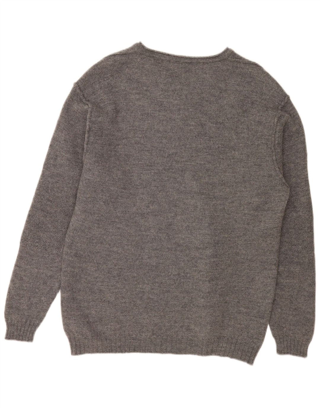Sixty Mens V-Neck Jumper Sweater 2XL Grey Wool