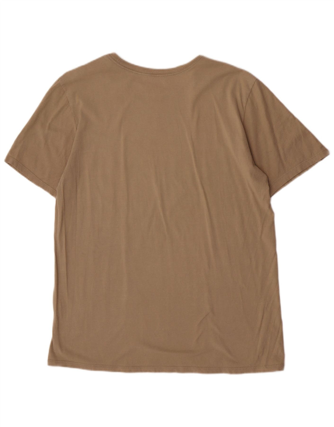 Nike Mens Athletic Cut Graphic T-Shirt Top Large Beige Cotton