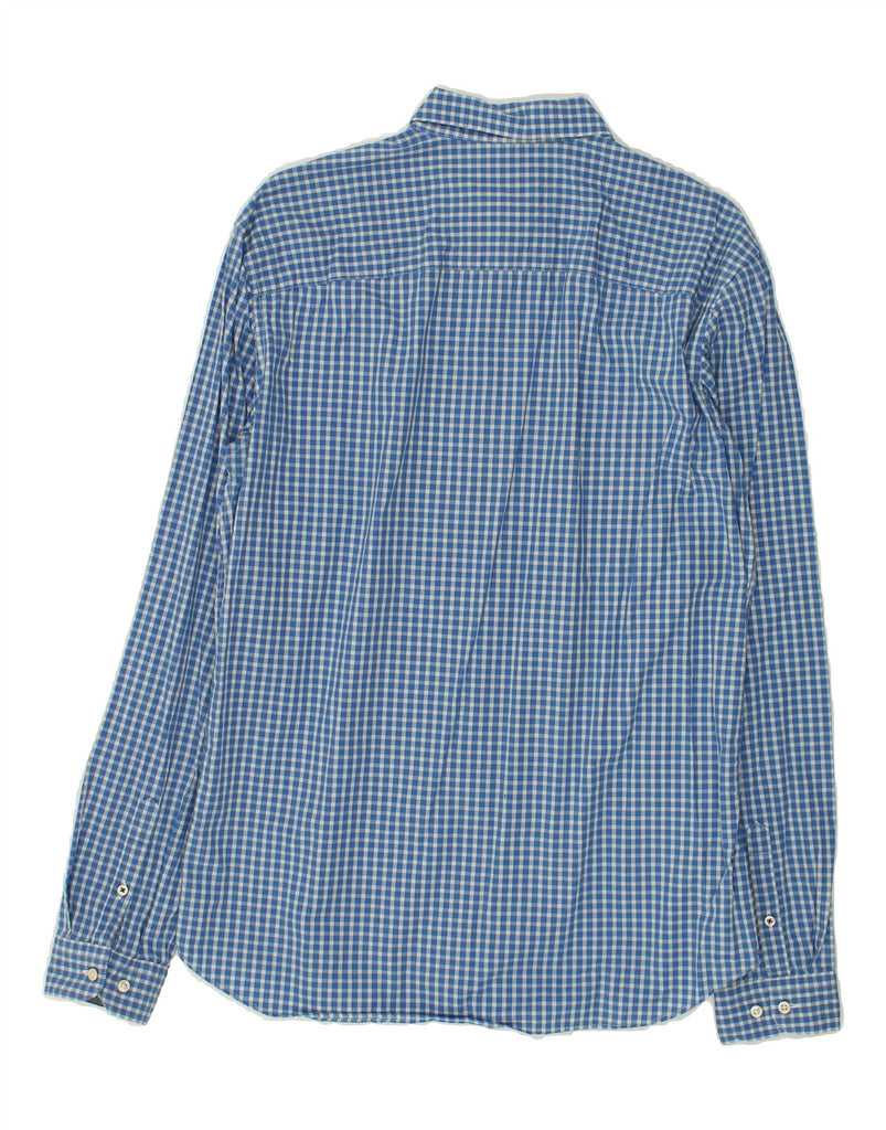 JACK & JONES Mens Stretch Shirt Medium Blue Gingham Cotton | Vintage Jack & Jones | Thrift | Second-Hand Jack & Jones | Used Clothing | Messina Hembry 