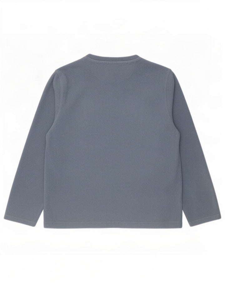 Marks & Spencer Mens Fleece Top Long Sleeve Large Blue Polyester