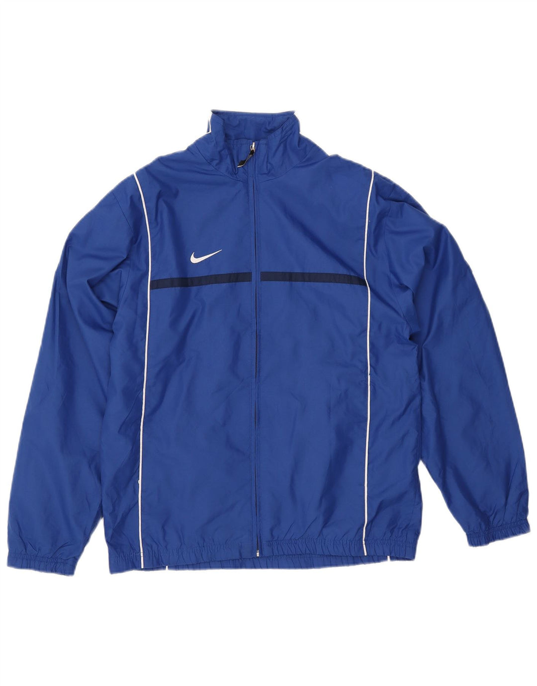 NIKE Mens Tracksuit Top Jacket UK 36/38 Small Blue Colourblock Nylon