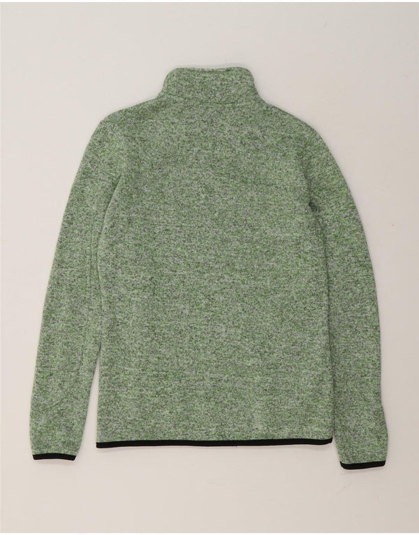 Brugi Womens Tracksuit Top Jacket UK 10 Small Green Flecked