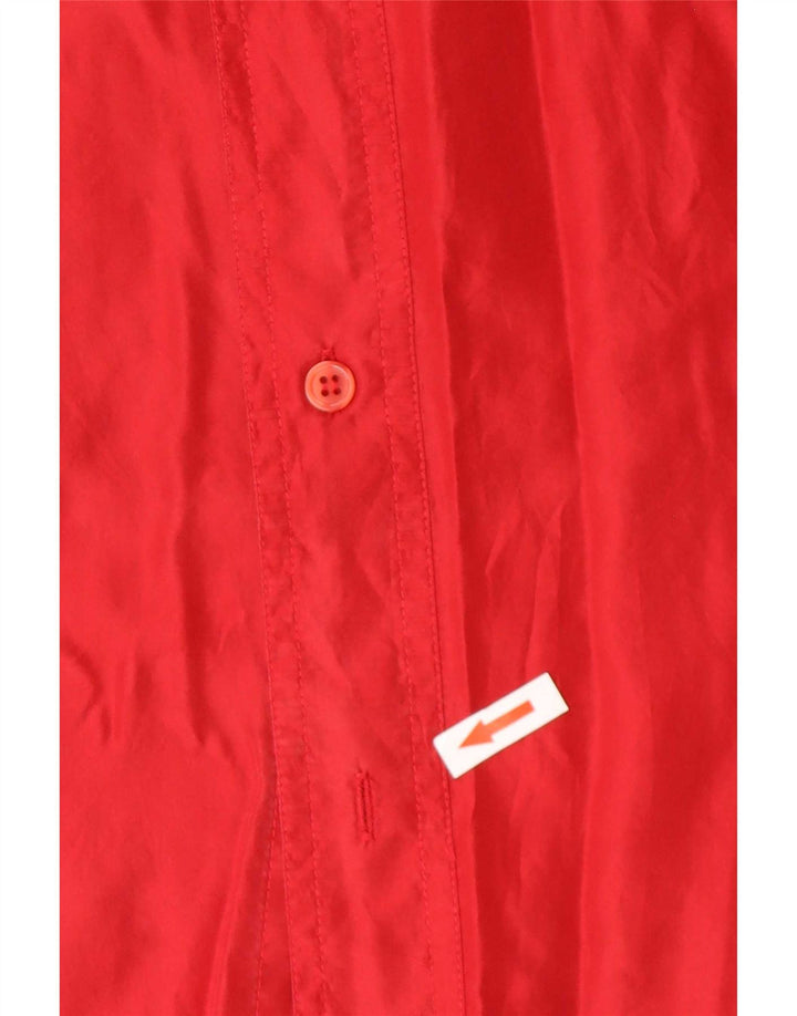 James Dillon Mens Shirt Small Red Silk
