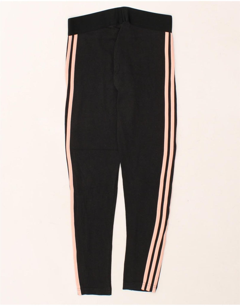 ADIDAS Womens Leggings UK 8/10 Small  Black Cotton Vintage Adidas and Second-Hand Adidas from Messina Hembry 