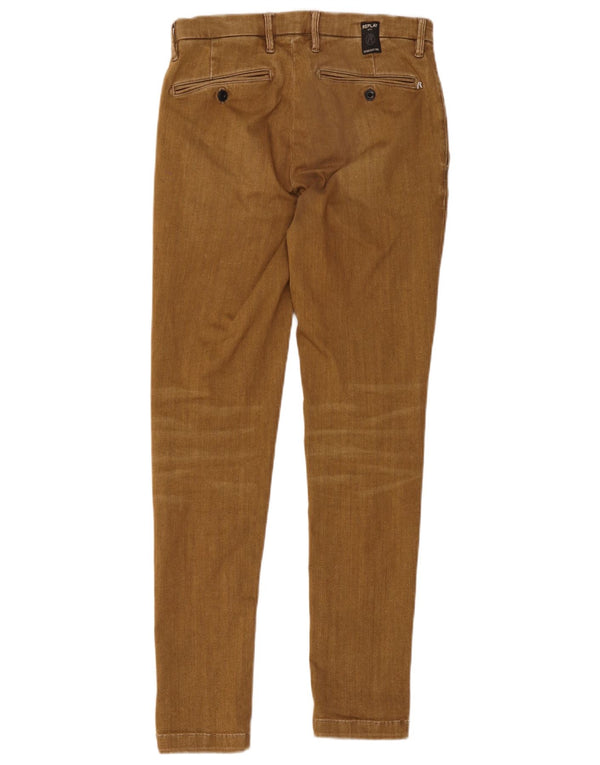 Replay Mens Skinny Jeans W31 L30 Beige Cotton
