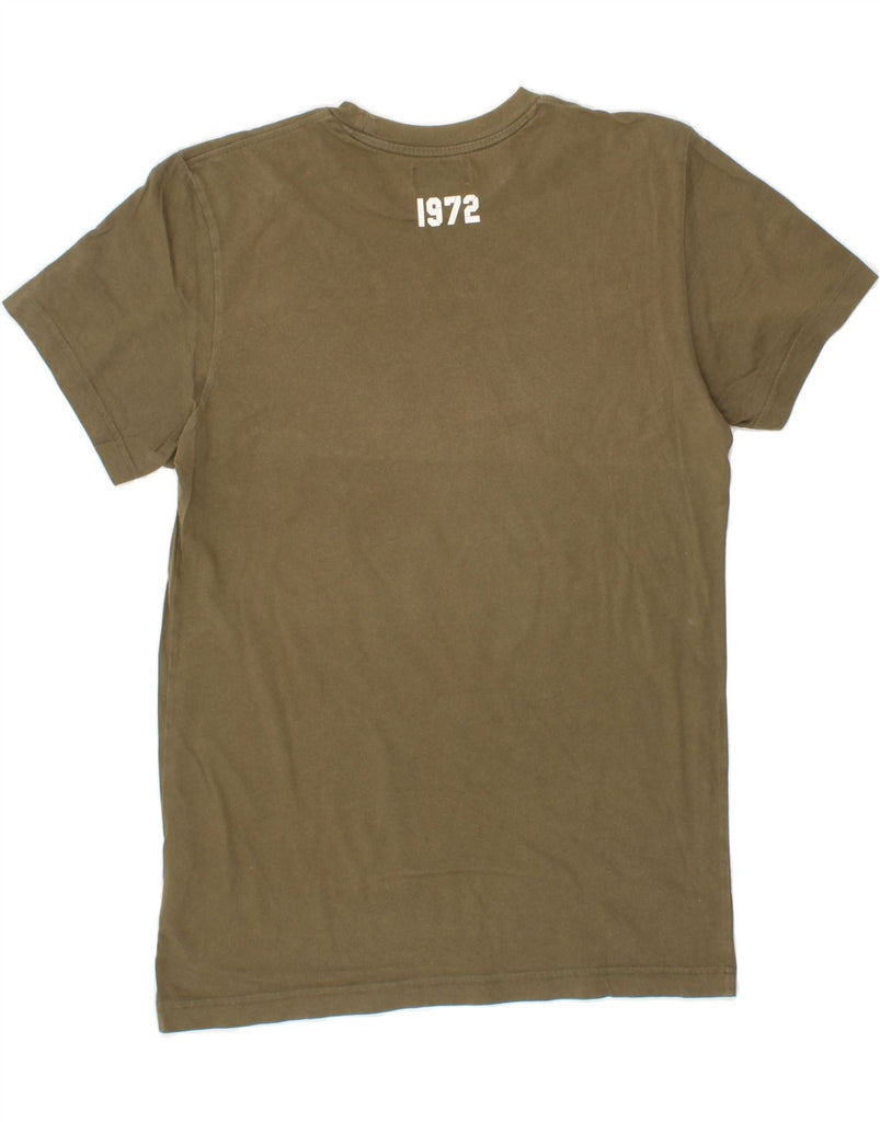 ADIDAS Mens Graphic T-Shirt Top Small Khaki Cotton Vintage Adidas and Second-Hand Adidas from Messina Hembry 