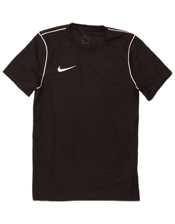 NIKE Mens Dri Fit T-Shirt Top Small Black Polyester