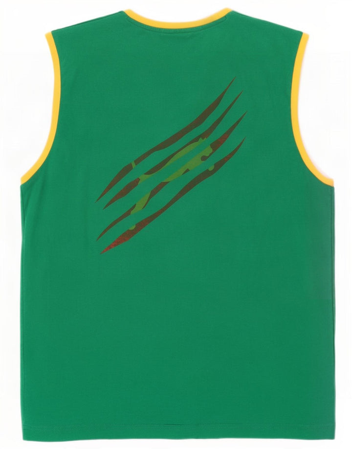 Puma Mens Graphic Vest Top XL Green Cotton