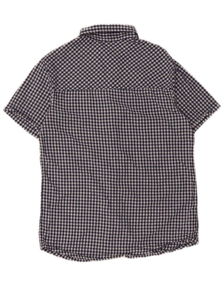 Mountain Warehouse Mens Short Sleeve Shirt XS Blue Gingham Cotton