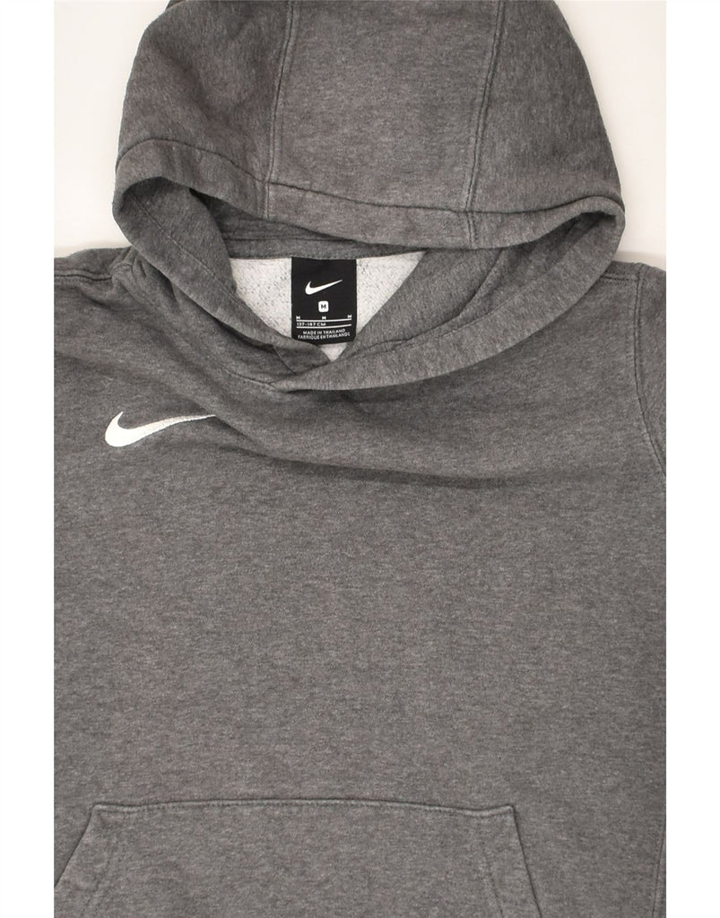 NIKE Boys Hoodie Jumper 10-11 Years Medium Grey Cotton | Vintage Nike | Thrift | Second-Hand Nike | Used Clothing | Messina Hembry 