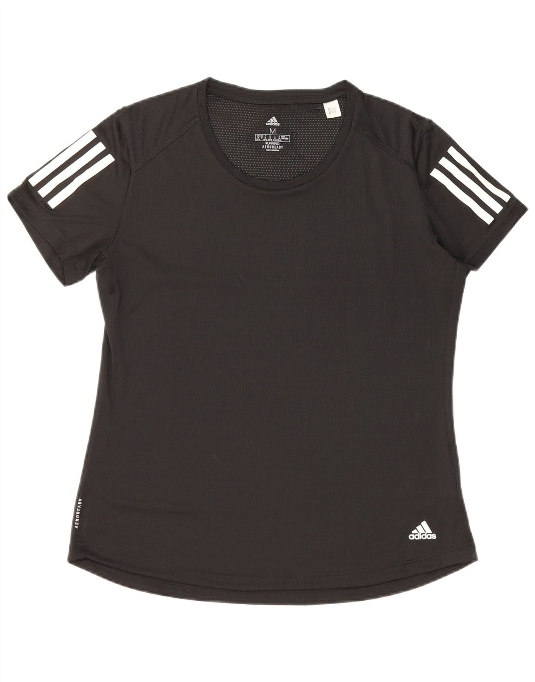ADIDAS Womens Aeroready T-Shirt Top UK 12/14 Medium Black Polyester