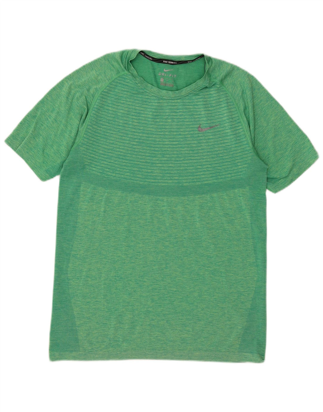 Nike Mens Dri Fit T-Shirt Top Medium Green Striped