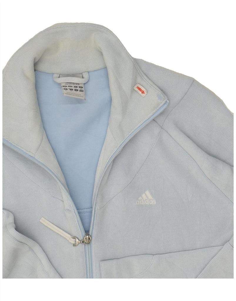 ADIDAS Womens Tracksuit Top Jacket UK 12 Medium Blue Cotton | Vintage Adidas | Thrift | Second-Hand Adidas | Used Clothing | Messina Hembry 