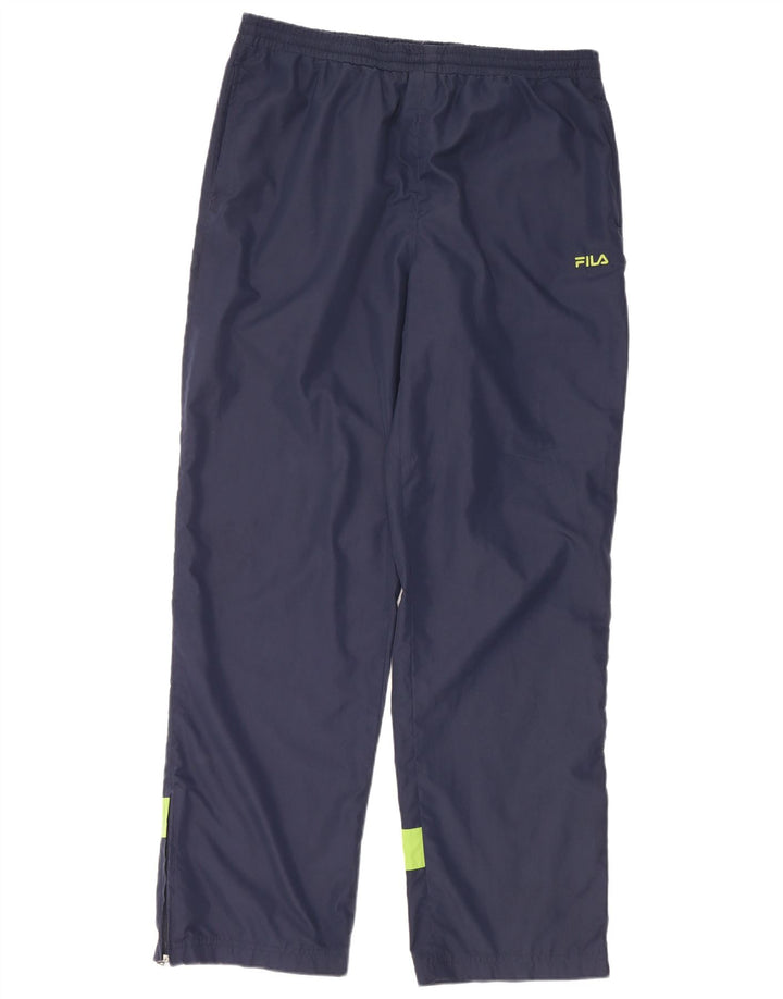 Fila Mens Waterproof Trousers XL  Navy Blue Colourblock Polyester