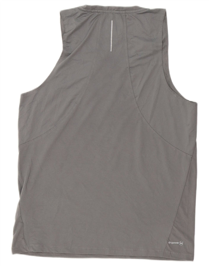 RUSSELL ATHLETIC Mens Vest Top UK 38/40 Medium Grey Polyester