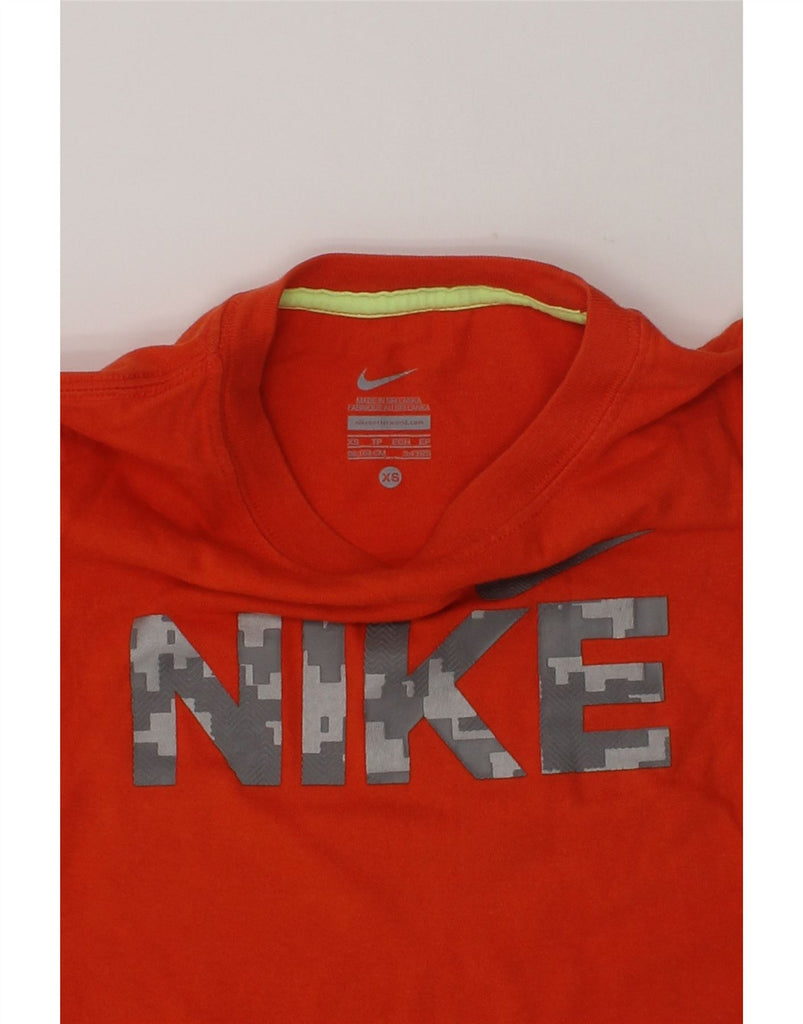 NIKE Boys Graphic T-Shirt Top 3-4 Years XS  Red Cotton | Vintage Nike | Thrift | Second-Hand Nike | Used Clothing | Messina Hembry 