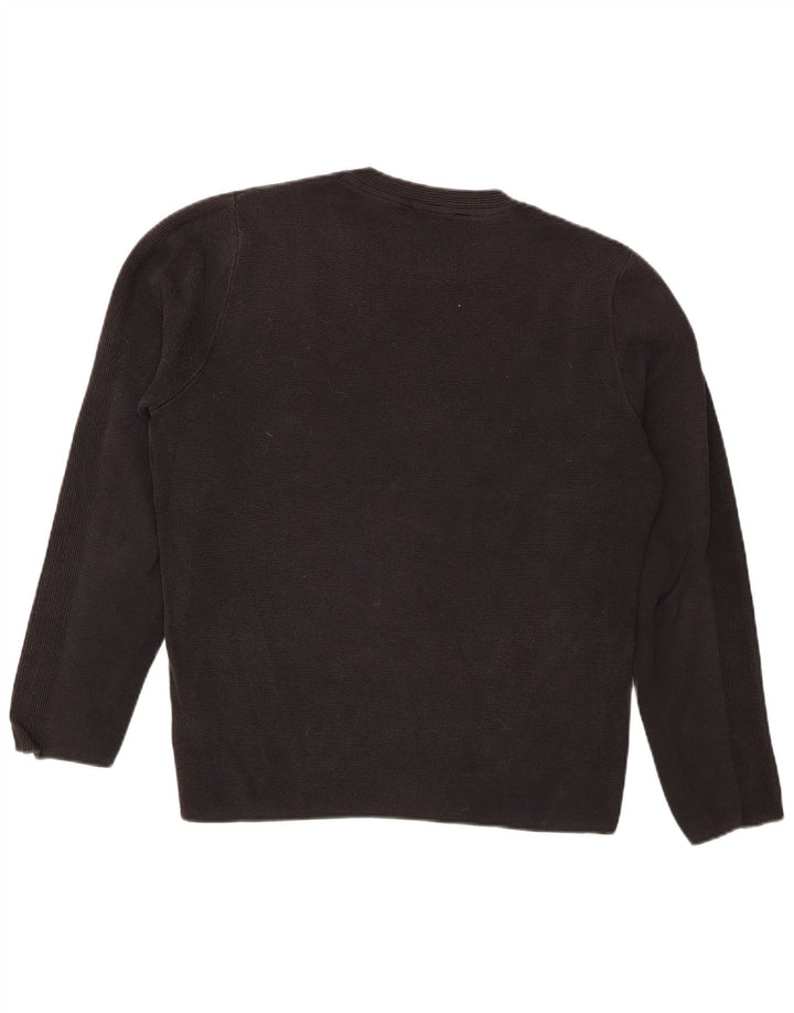 Jack & Jones Mens Crew Neck Jumper Sweater Medium Black Cotton