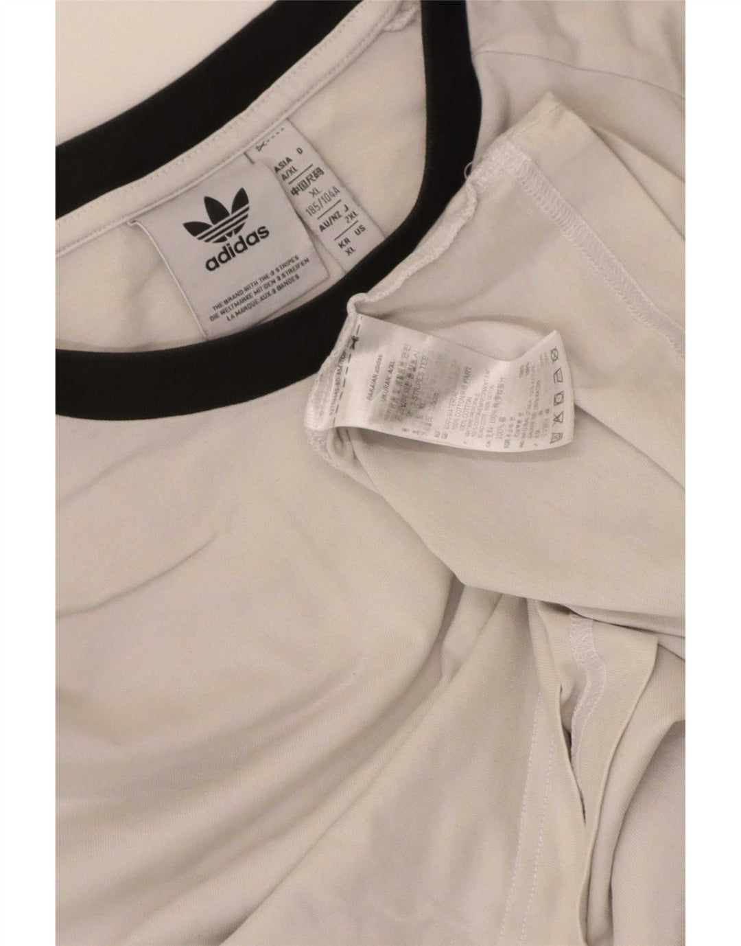 Adidas Mens T-Shirt Top XL White Cotton