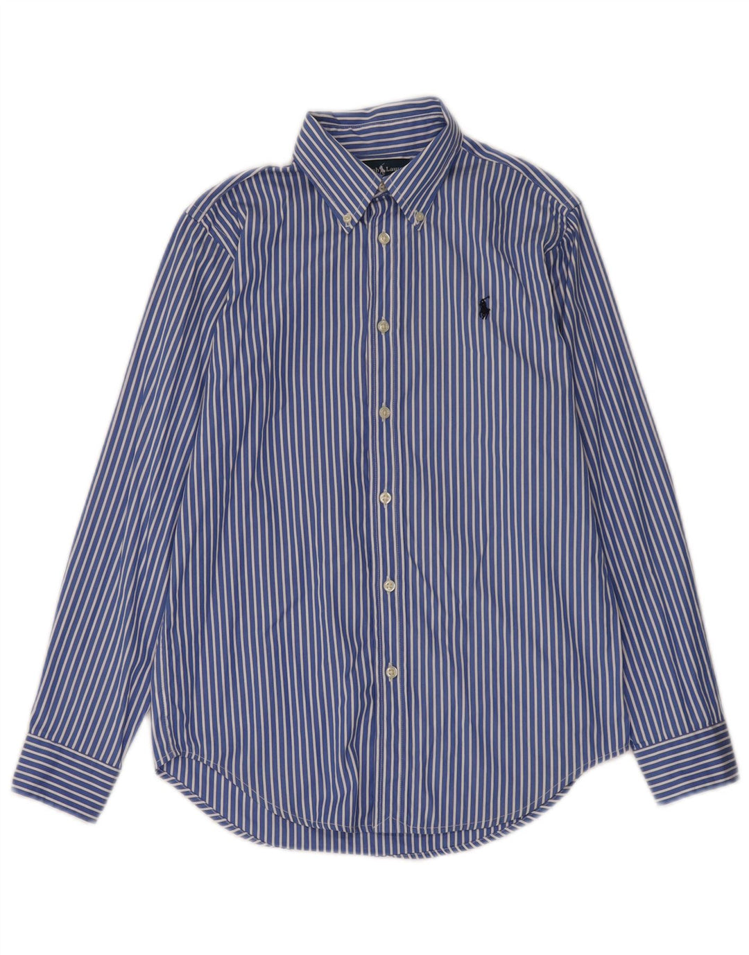 Ralph Lauren Boys Shirt 13-14 Years Blue Striped Cotton