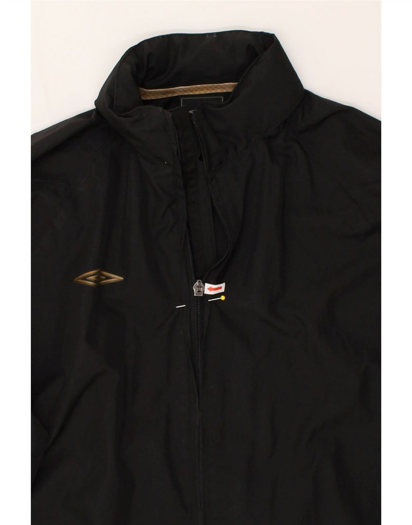 UMBRO Boys Hooded Rain Jacket 13-14 Years XL  Black | Vintage Umbro | Thrift | Second-Hand Umbro | Used Clothing | Messina Hembry 